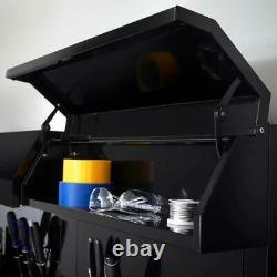 Husky Garage Cabinet Set 53 in x 69 in x 19 in Adjustable Steel Black (6-Piece)
