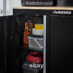 Husky Garage Cabinet Set 53 in x 69 in x 19 in Adjustable Steel Black (6-Piece)