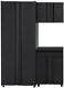 Husky Garage Cabinet Set 54 In. W X 75 In. H X 19 In. D Steel Black (3-piece)