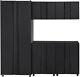 Husky Garage Cabinet Set 78 In. W X 75 In. H Lockable Steel Black (5-piece)