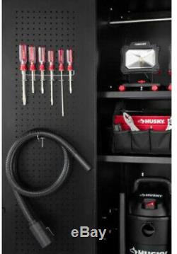 Husky Garage Cabinet Set 92 in. W x 81 in. H x 24 in. D Steel Black (4-Piece)