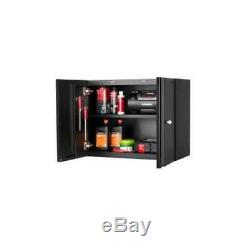 Husky Garage Cabinet Set 92 in. X 81 in. X 24 in. Drawers Steel Black (4-Piece)