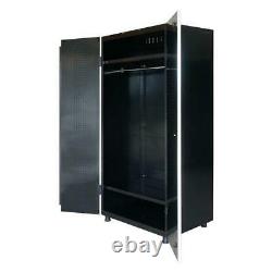 Husky Garage Gear Cabinet Steel Shelf Set 36 W x 21 D Assemble Black (2-Pack)