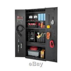 Husky Heavy Duty Welded Steel Garage Cabinet Set in Black (6-Piece)