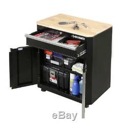 Husky Steel Garage Cabinet Set in Black (3-Piece) Storage And Organization