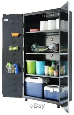 Husky Steel Garage Cabinet Set in Black (6-Piece) 1 Drawer 2 Door Grommet New