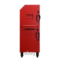 Husky Tool Chest 12 Drawer Rolling Cabinet Set 44 Extended Side Table Matte Red