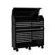Husky Tool Chest Rolling Cabinet Set 61-inch W 18-drawer Combination Gloss Black