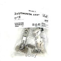 IKEA Utrusta 153 Degree Door Hinges 002.046.48 (Blum 70T754) 30 Sets of 2