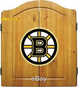 Imperial Officially Licensed Nhl Dart Cabinet Set With Steel Tip Bristle Dartboa