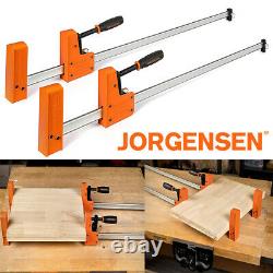 JORGENSEN 2PC 36''/48'' Bar Clamps 90°Cabinet Master Parallel Jaw Bar Clamp Set