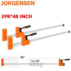 JORGENSEN 2Pack 48-inch Bar Clamps 90° Cabinet Master Parallel Jaw Bar Clamp Set