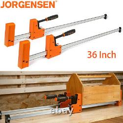 JORGENSEN 2 Pack 36-inch Bar Clamps 90°Cabinet Master Parallel Jaw Bar Clamp Set