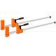 Jorgensen 2-pack 48-inch Bar Clamps 90°cabinet Master Parallel Jaw Bar Clamp Set