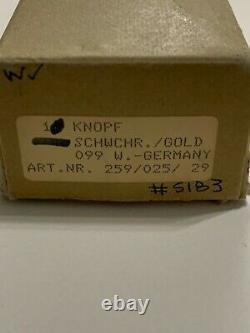 Jado Germany Cabinet Knobs Set of 10 Ebony withPerlrand 24K Gold Plated Center