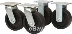 Jobox Tool Box Steel/Rubber Caster Set Brown, For All JOBOX Cabinets