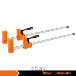 Jorgensen 2-pack 48 Bar Clamp Set 90° Cabinet Master Parallel Jaw Bar Clamp Set