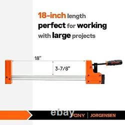Jorgensen 2pack 18 Bar Clamp Set 90° Parallel Clamp Cabinet Master 500 lbs load
