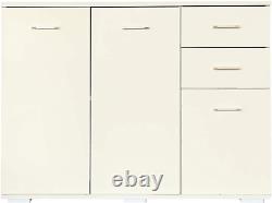 KD Modysimble Floor Storage Cabinet Wooden Free-Standing Bathroom Cabinet with 3