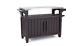 Keter Unity Xl Portable Outdoor Table And Storage Cabinet With Accessory Hooks