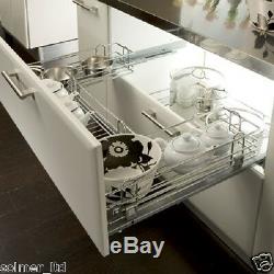 Kitchen Undersink Pull out Wire Basket set, for 800-1000 mm cabinet width