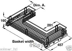 Kitchen Undersink Pull out Wire Basket set, for 800-1000 mm cabinet width