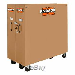 Knaack 100 60.9 Cu Ft 16-Ga Steel Folding Rolling Steel Cabinet with6 Caster Set