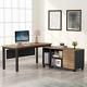 L-shaped Computer Desk With Storage Drawers Cabinet Set, Large Executive Office