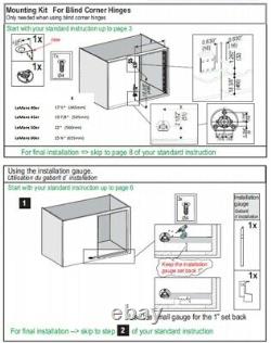 Lemans II 2-Shelf Lazy Susan withSoft-Close for Blind Corner Cabinets, Chrome/White