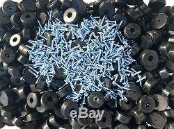 Lot of 250 Sets of Amp/Cabinet Rubber Feet 1 1/2 X 5/8 + Screws & Metal Washers