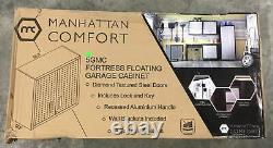 Manhattan Comfort 5GMC Set Fortress Floating Garage Cabinet, Stainless Steel