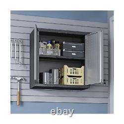 Manhattan Comfort Fortress Floating Garage Storage Cabinet, Black/Grey