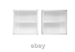 Manhattan Comfort Fortress Floating Set Of 2 Garage Cabinet In White 2-5GMC-WH