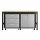 Manhattan Comfort Fortress Grey 72-inch Three-piece Garage Cabinet Set 16gmc