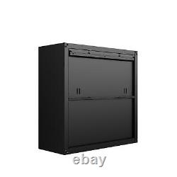 Manhattan Comfort Set Of 2 Garage Cabinet With Charcoal Grey Finish 2-5GMC-CH