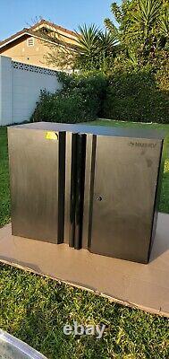 Matte Black Husky Heavy-Duty 28 Steel Wall Mounted Garage Cabinet HTC1000010