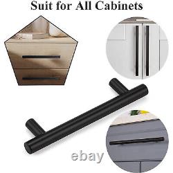 Matte Black Kitchen Cabinet Pulls Stainless Steel Drawer T Bar Handles 6inch Lot