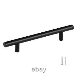 Matte Black Kitchen Cabinet Pulls Stainless Steel Drawer T Bar Handles 6inch Lot