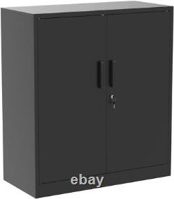 Metal Storage Cabinets with Lock, Small Locker Steel Cabinets, Adjustable Shelve