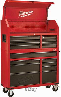Milwaukee Steel Tool Chest and Rolling Cabinet Set 46 in. 16-Drawer Lockable