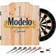 Modelo Dart Board Set With Cabinet 6 Steel Tip Darts And Sisal Fiber Dartboard