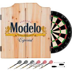 Modelo Dart Board Set with Cabinet. Trademark Global. Brand New