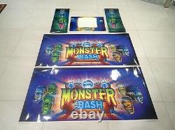 Monster Bash Pinball Cabinet Art Decal Set Brand New, Perfect