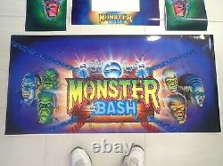 Monster Bash Pinball Cabinet Art Decal Set Brand New, Perfect