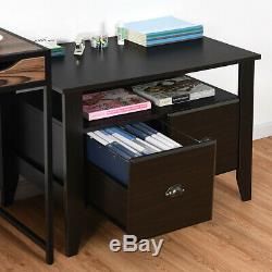 Multi-function Retro Coffee Cabinet Table With 2 Drawers Spacious Tabletop NEW