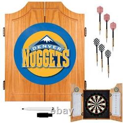 NBA Denver Nuggets Wood Dart Cabinet Set