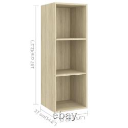 NNEVL 4 Piece TV Cabinet Set Sonoma Oak Chipboard