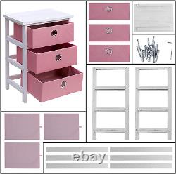 NO MORE TAG Nightstand Set of 2 Nightstand with 3 Drawers Storage Cabinet Bedsid