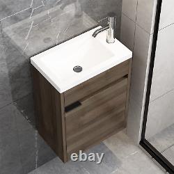 NUTTUTO 16 Bathroom Vanity with Sink Combo Wall Mounted Cabinet Set for Small