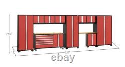NewAge Bold 3.0 Series 11-piece XP Garage Cabinet Set in Red, SHIP FROM STORE